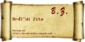 Bródi Zita névjegykártya